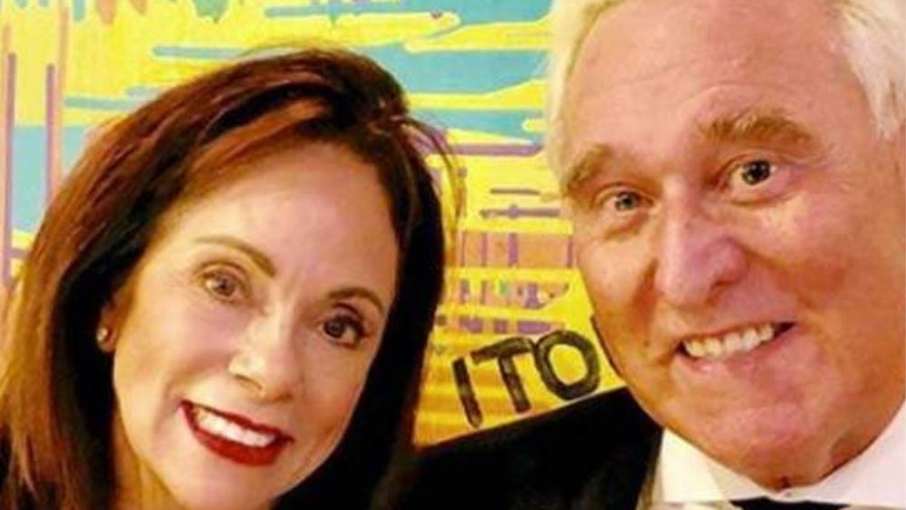 Roger Stone and his wife, Nydia Bertrand, looking slightly demented.