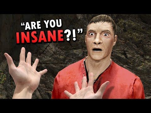 Manipulating Ai into letting me eat them in Skyrim VR...