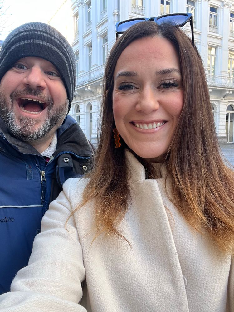 Mike Fiedler and I taking a selfie in Brussels. 