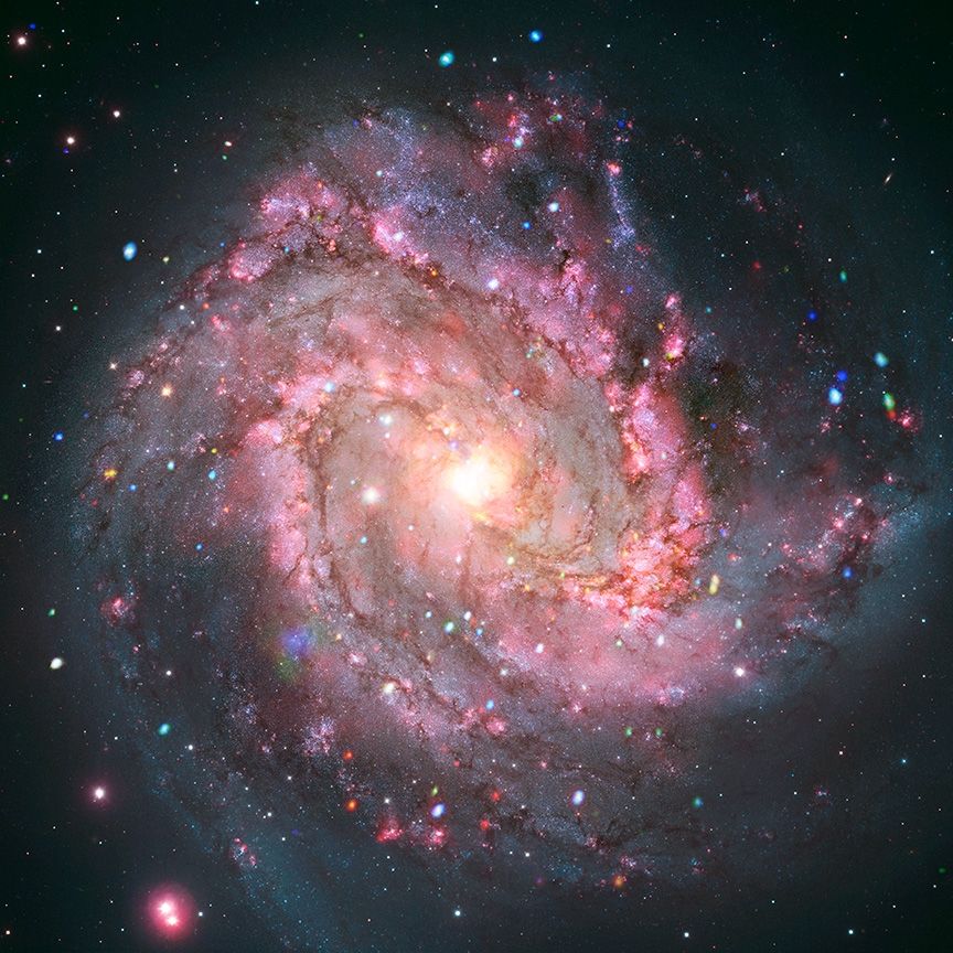 Galaxie vue de face