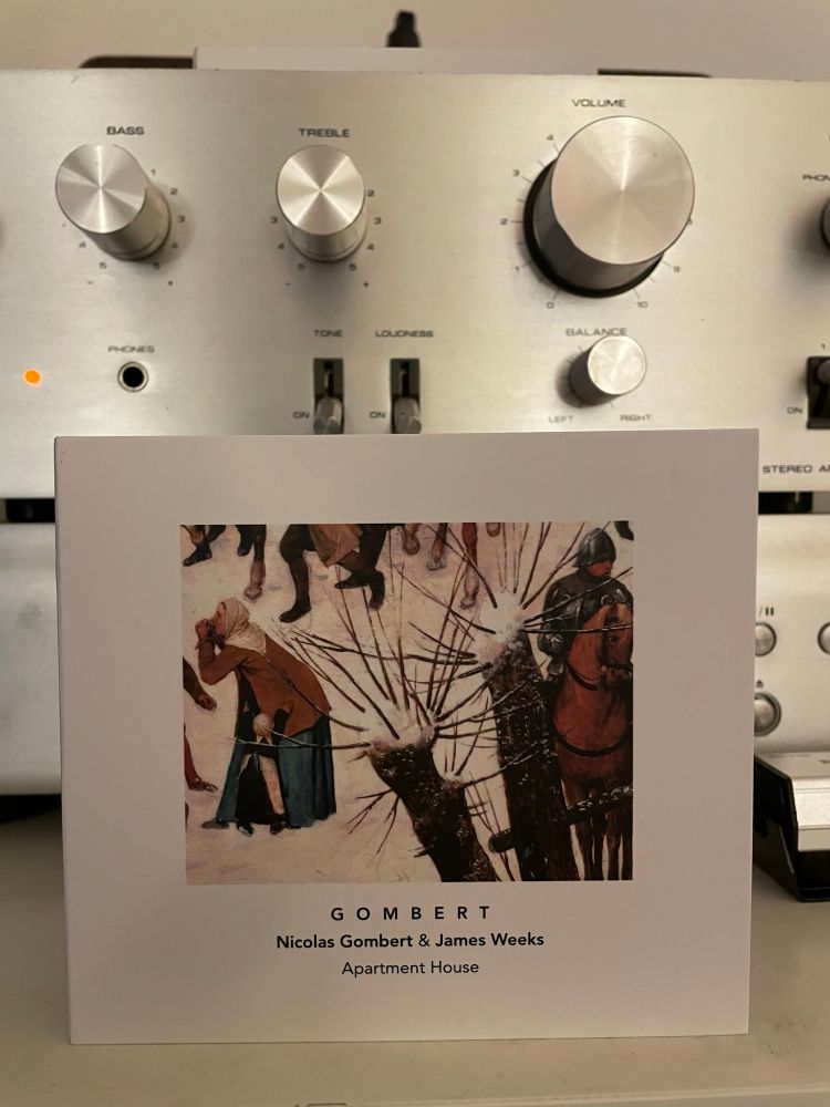 Gombert - Nicolas Gombert & James Weeks
(Apartment House, 2025) 
