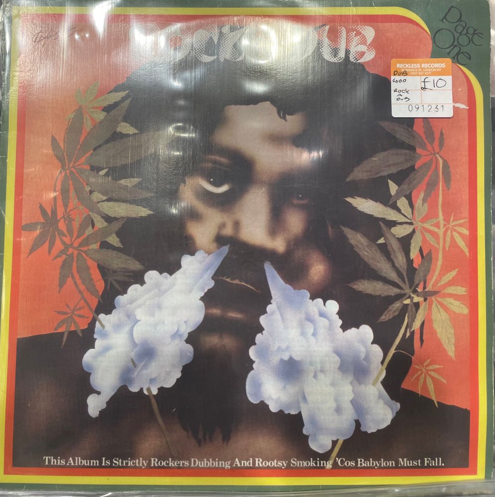 
Rock Dub LP. The text at the foot of the cover stresses that “This Album Is Strictly Rockers Dubbing And Rootsy Smoking 'Cos Babylon Must Fall.” 