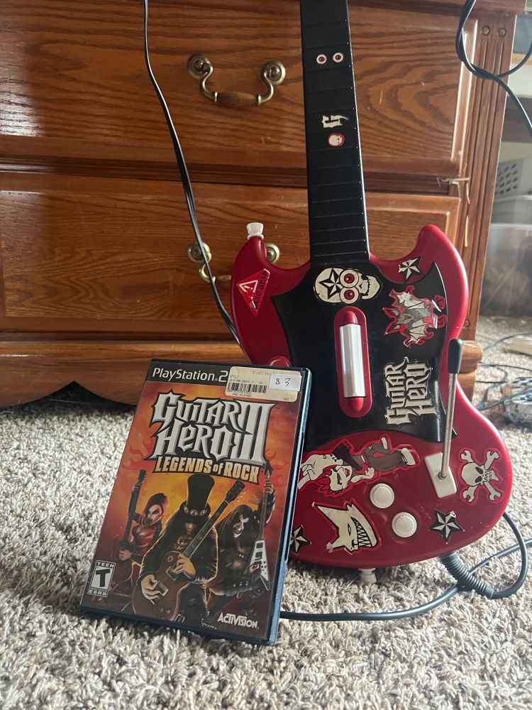 guitar hero 3 for ps2 and a controller 
