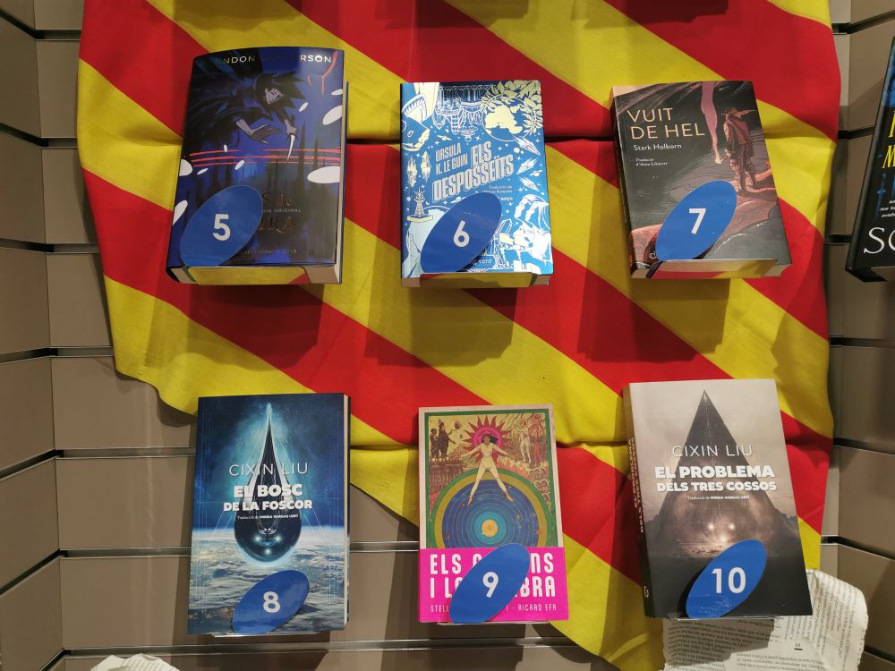 Del 5 al 10: Fills de la boira, Els desposseits, Vuit de hel, El bosc de la foscor, Els confins i la tenebra i El problema dels tres cossos. 