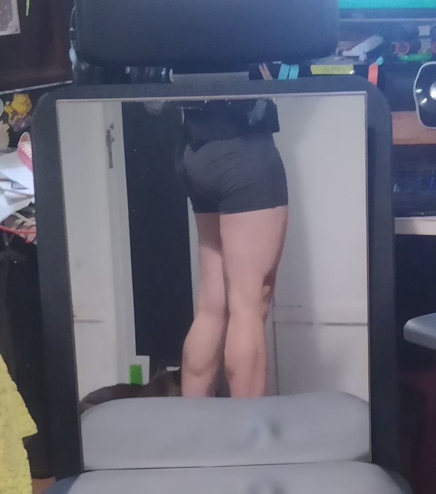 Photo of my legs from the side with calves flexed