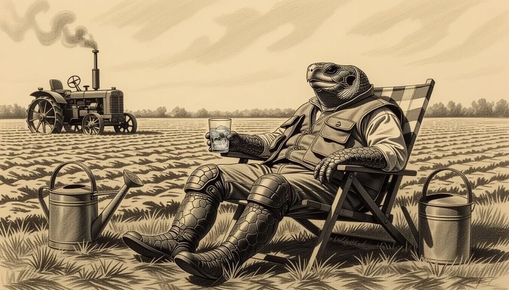 Tortoise relaxes after a hard day