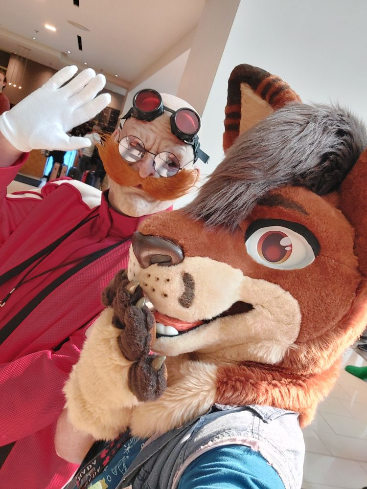 Aniki taking a selfie with Dr. Eggman