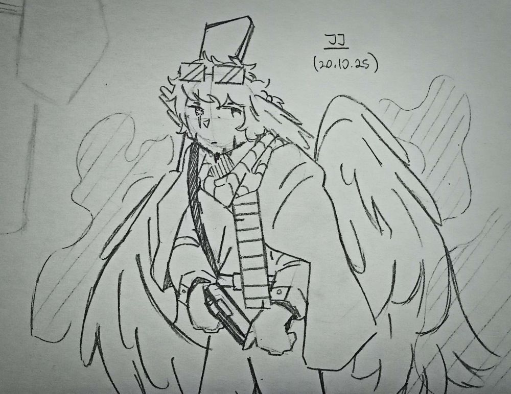 JJ without his disguise, pulling out a pistol to engage combat from a smokescreen