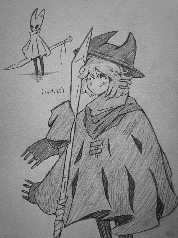 Niko cosplaying as Hornet Silksong. also- Hornet on the top left.