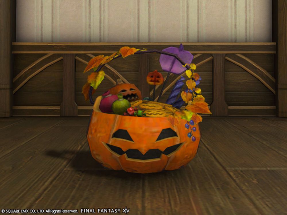 Deluxe Pumpkin Basket | FINAL FANTASY XIV Online Store