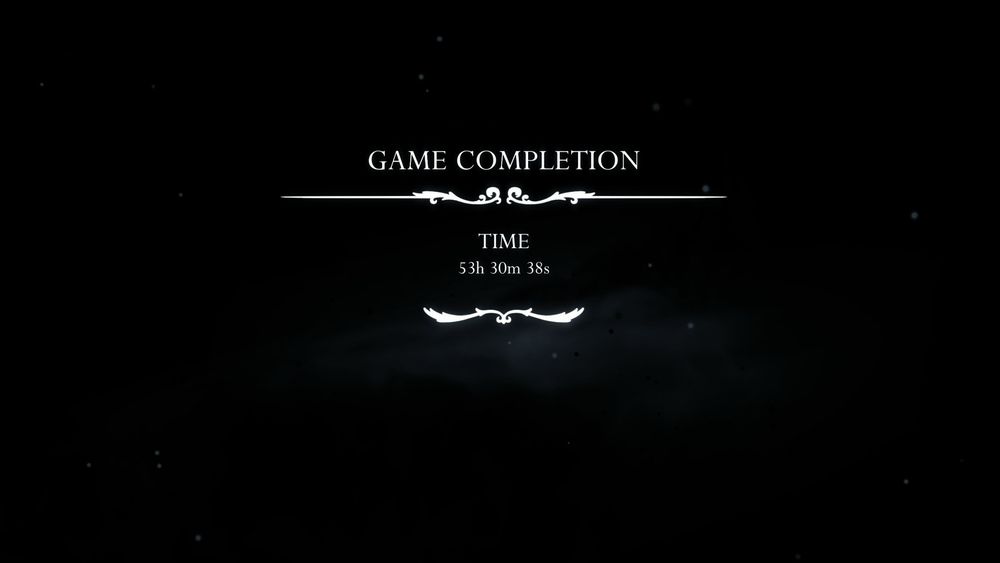 Hollow Knight Silksong ending screen

Game Completion
Time
53h 30m 38s