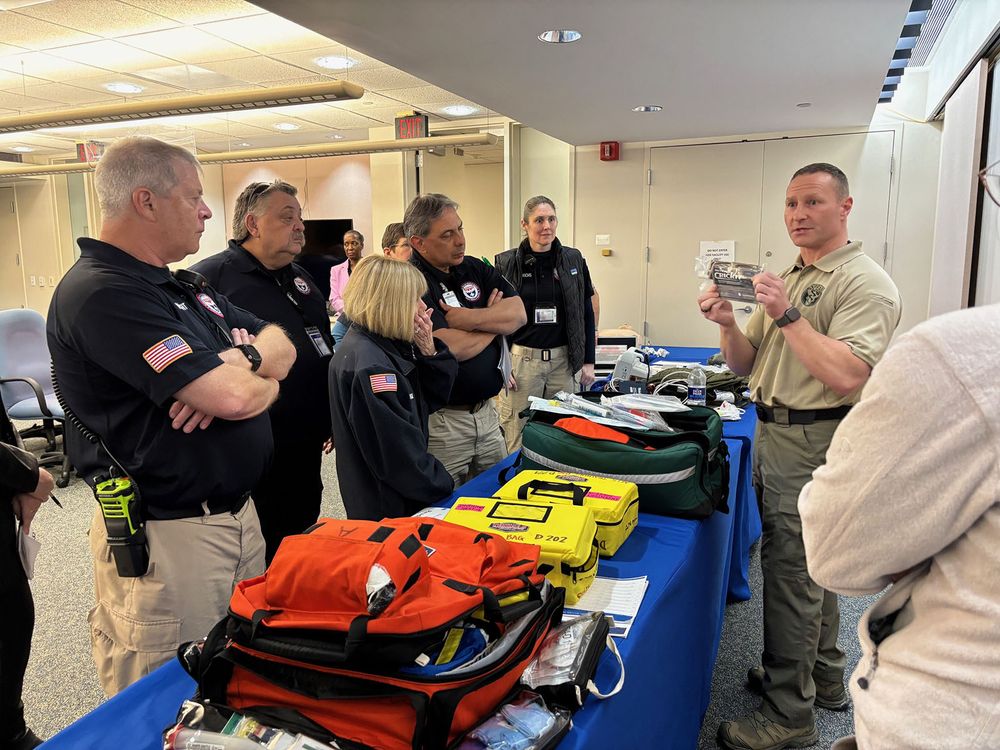 Responder from ASPR's National Disaster Medical System (NDMS) demonstrate and test equipment prior to President's address to the joint session of Congress.