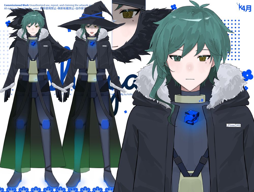 A simple model showcase sheet of Shiiya's 3.0 look.
