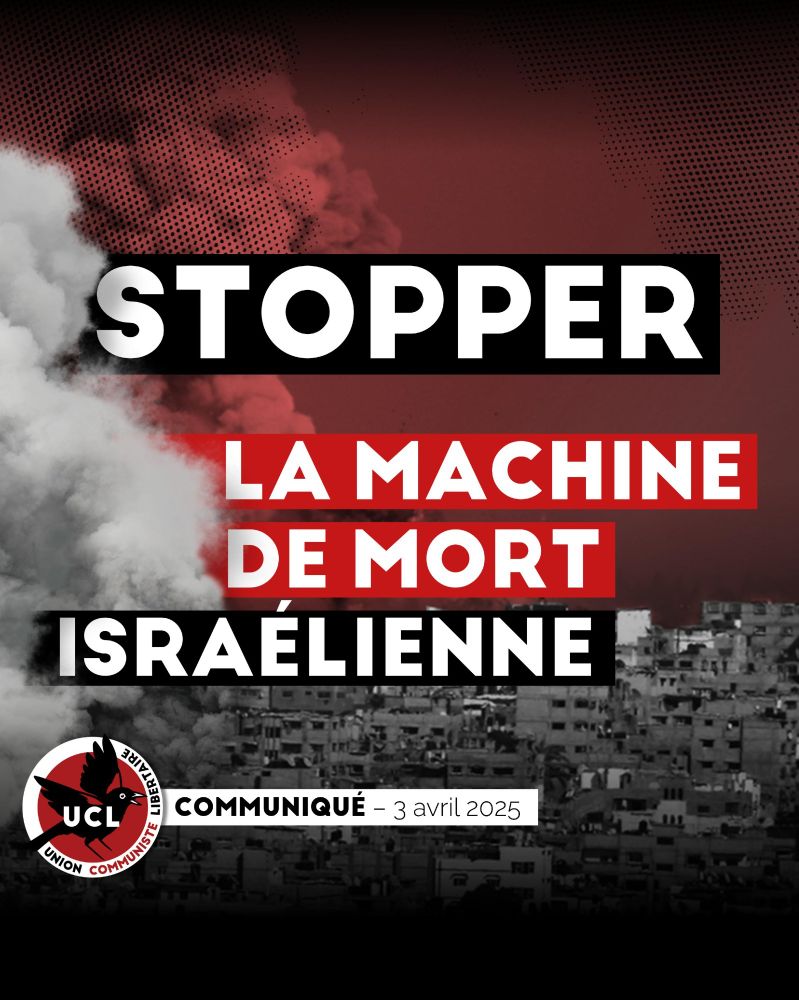 [COMMUNIQUÉ] STOPPER la MACHINE DE MORT israélienne