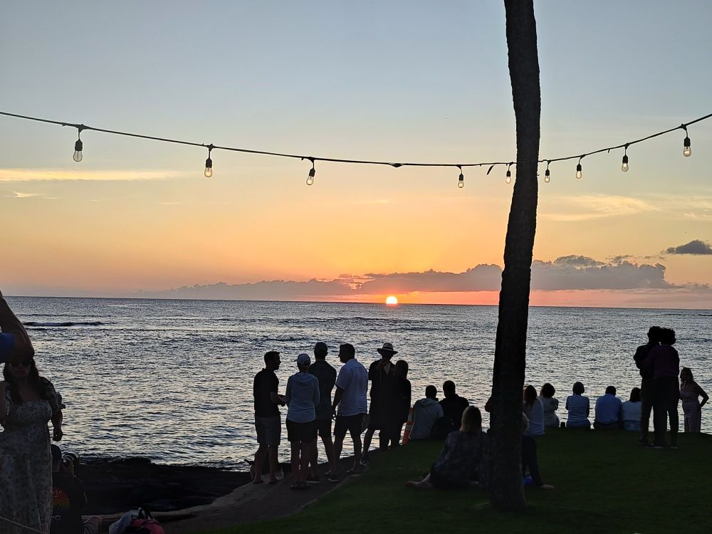 Sunset into the Pacific from Kauai 