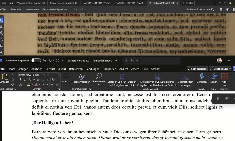 barbara vortrag latein übertragung 