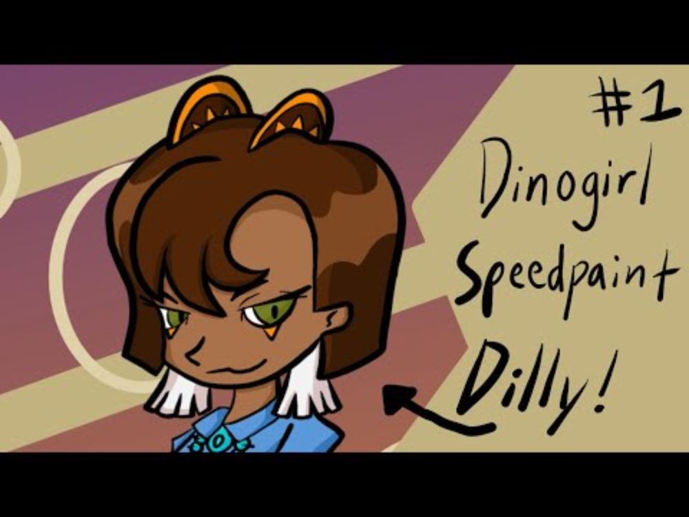 Dilly the Dilophosaurus Speedpaint! Waifusaur #1
