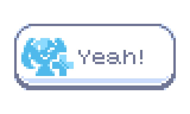 A pixel art recreation of Miiverse's "Yeah!" button, with Hatsune Miku