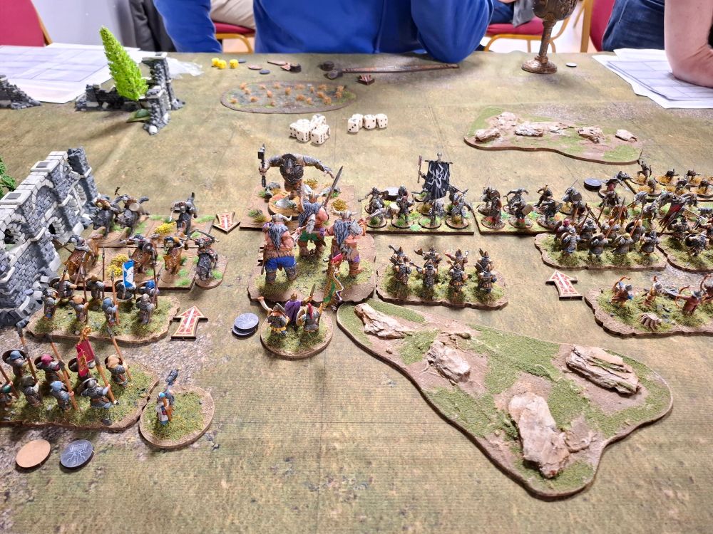Dwarves and Orcs clash
