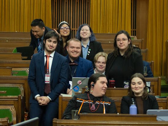 carly and quanah obliviously yapping while like half the rt honourable caucus smiles at the camera (carly's ipad is visible, 50/50 she was watching surfs up or playing hay day)