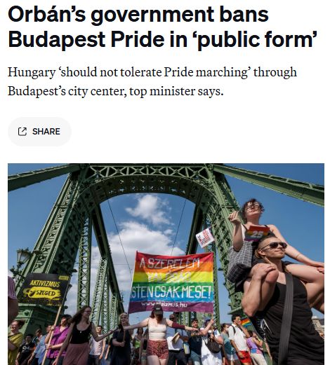 Orbán’s government bans Budapest Pride in ‘public form’

Hungary ‘should not tolerate Pride marching’ through Budapest’s city center, top minister says.