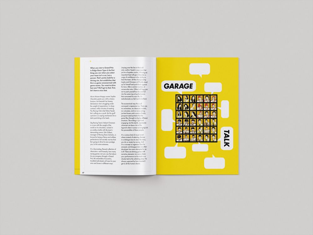 A feature titled GARAGE TALK.