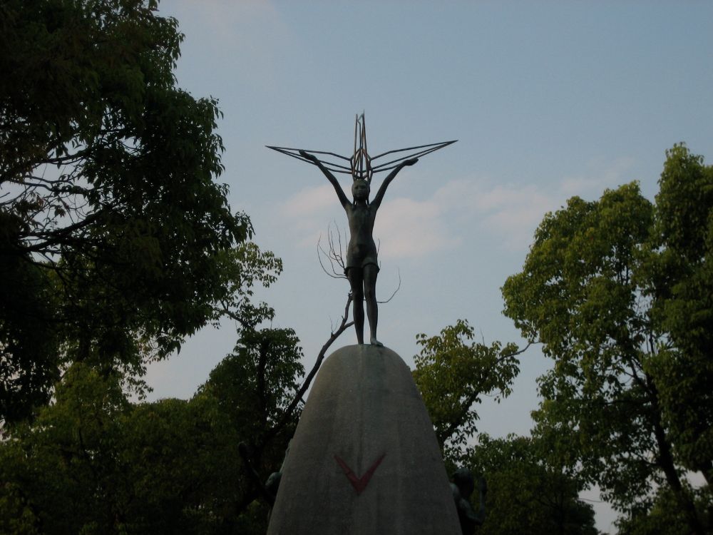 The Children's Peace Monument in the Hiroshima Peace Memorial Park.