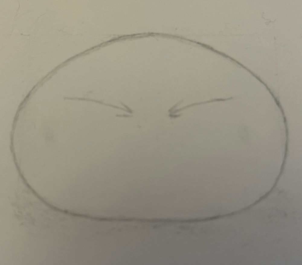 Slime form Rimuru Tempest from the anime/light novel/manga series TenSura - a pencil drawing.