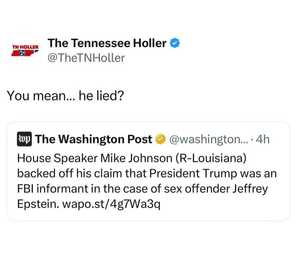 Never believe Mike Johnson
