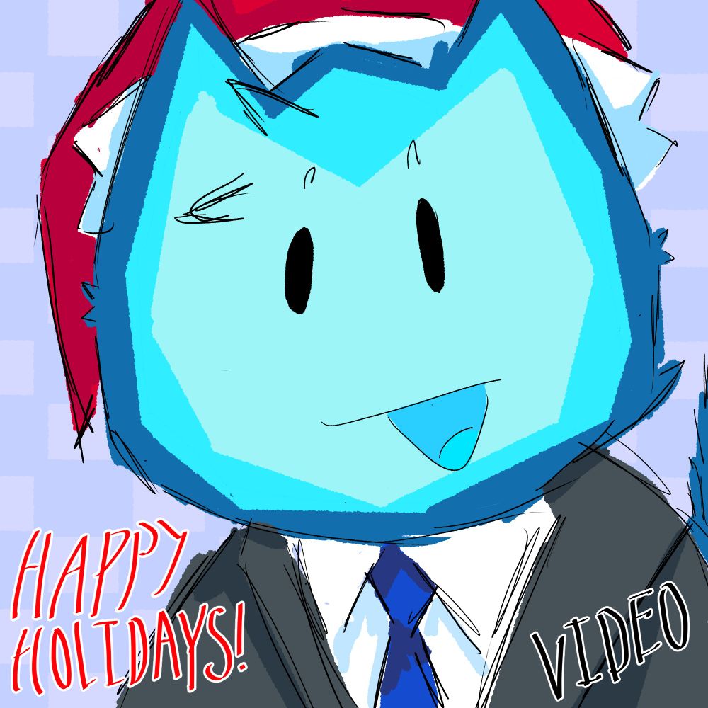 Video with a santa hat on