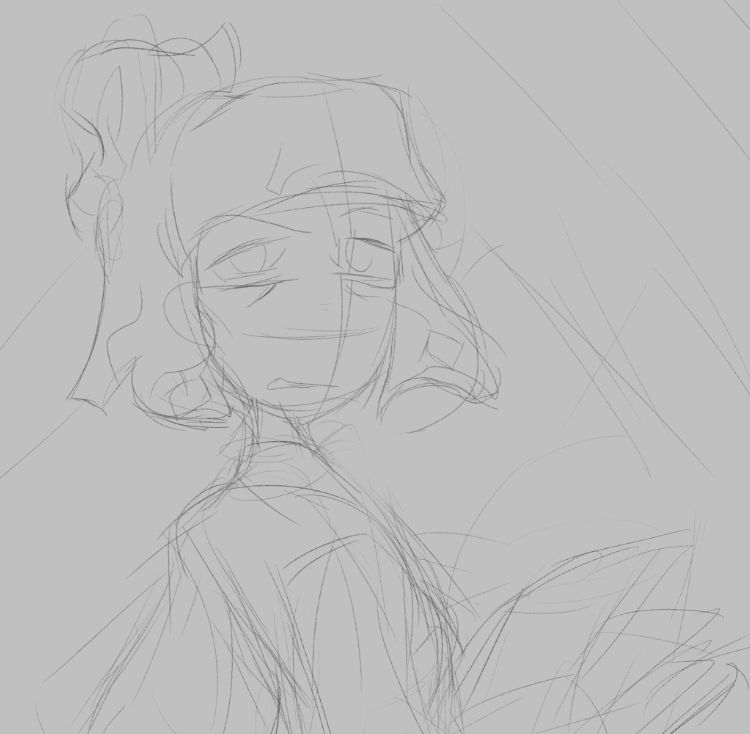 rough sketch Odile from In Stars and Time