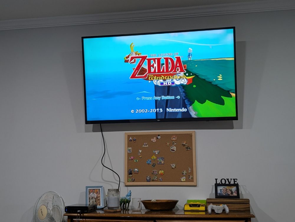 Title screen for The Legend of Zelda: Wind Waker