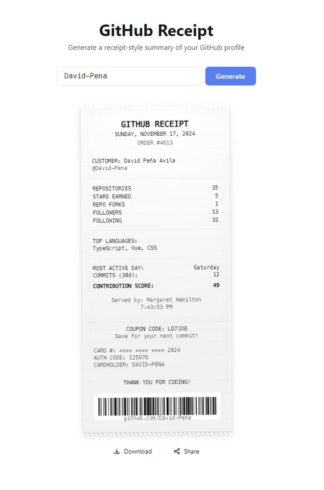 GH Receipt from OSS user https://gitreceipt.vercel.app/