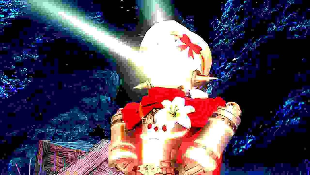 The same picture as the left, but with a "deep fried filter" applied.