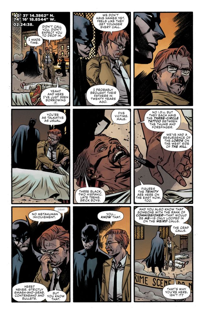 A page from Batman Secret Files #1 featuring a script by Cheryl Lynn Eaton and art by Elena Casagrande
