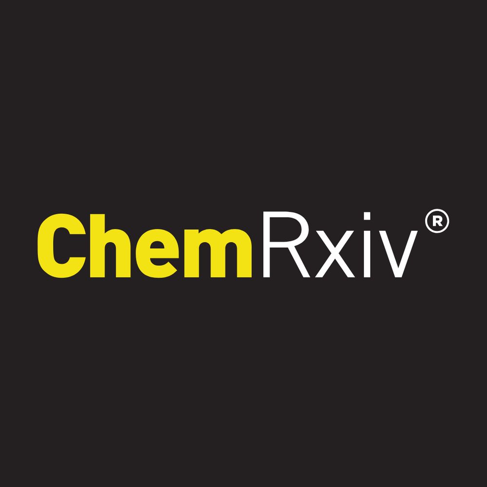 ChemRxiv logo in yellow and white text on a dark gray background
