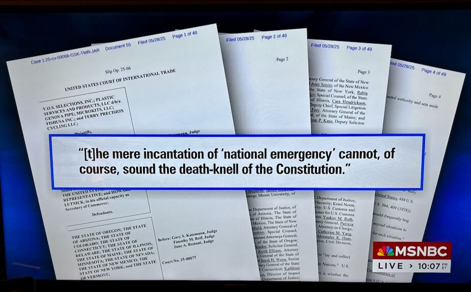 Screenshot from MSNBC's 