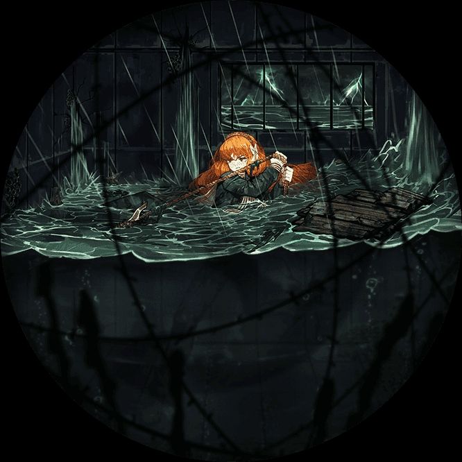 The art for the E.G.O. "Snagharpoon" from limbus company. (In hoyoverse terms an E.G.O. is like a burst gameplay wise)