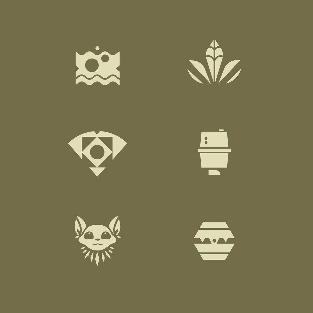 Pale gold databank icons from jedi survivor
