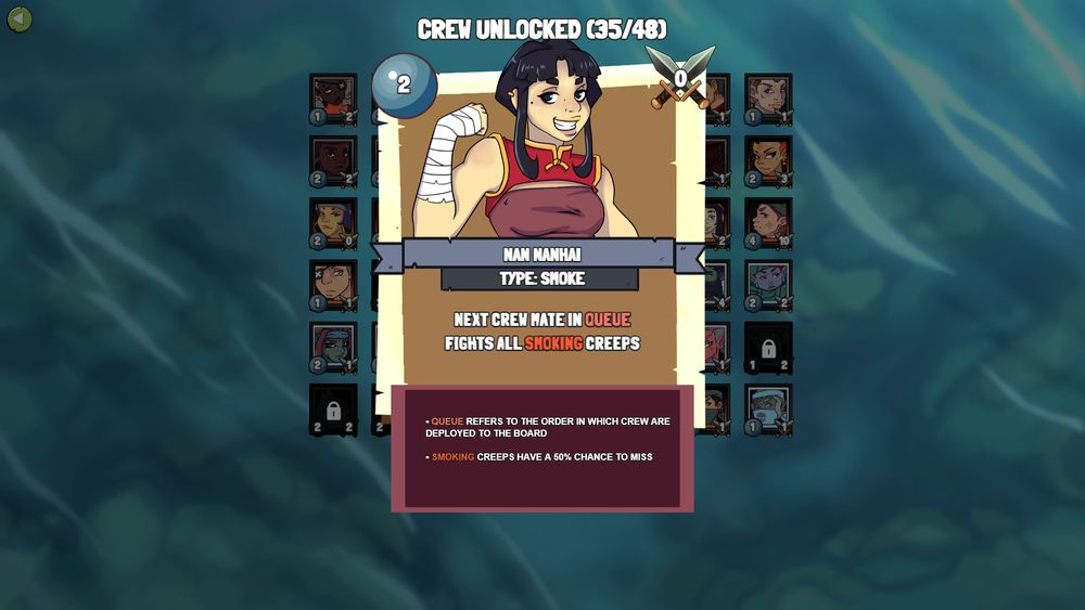 Sunken Stones screenshot featuring the character Nan Nanhai