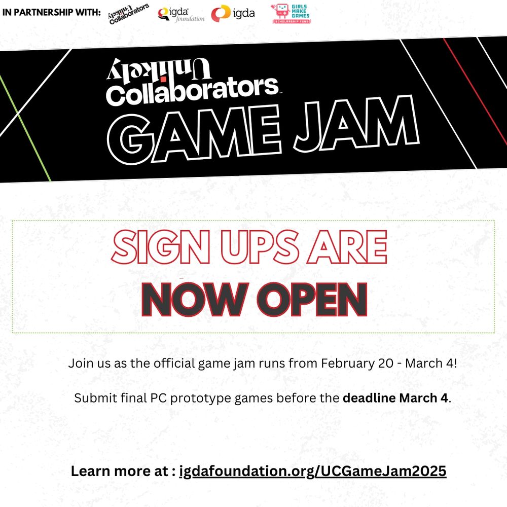 Unlikely collaborators game jam sign ups are now open