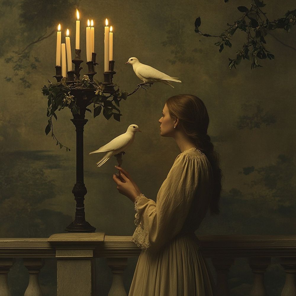 So raise the candles high, we could stay dry against the rain, let your white bird smile up at the ones who stand and frown, from lay down candles in the rain Melanie safka 1970