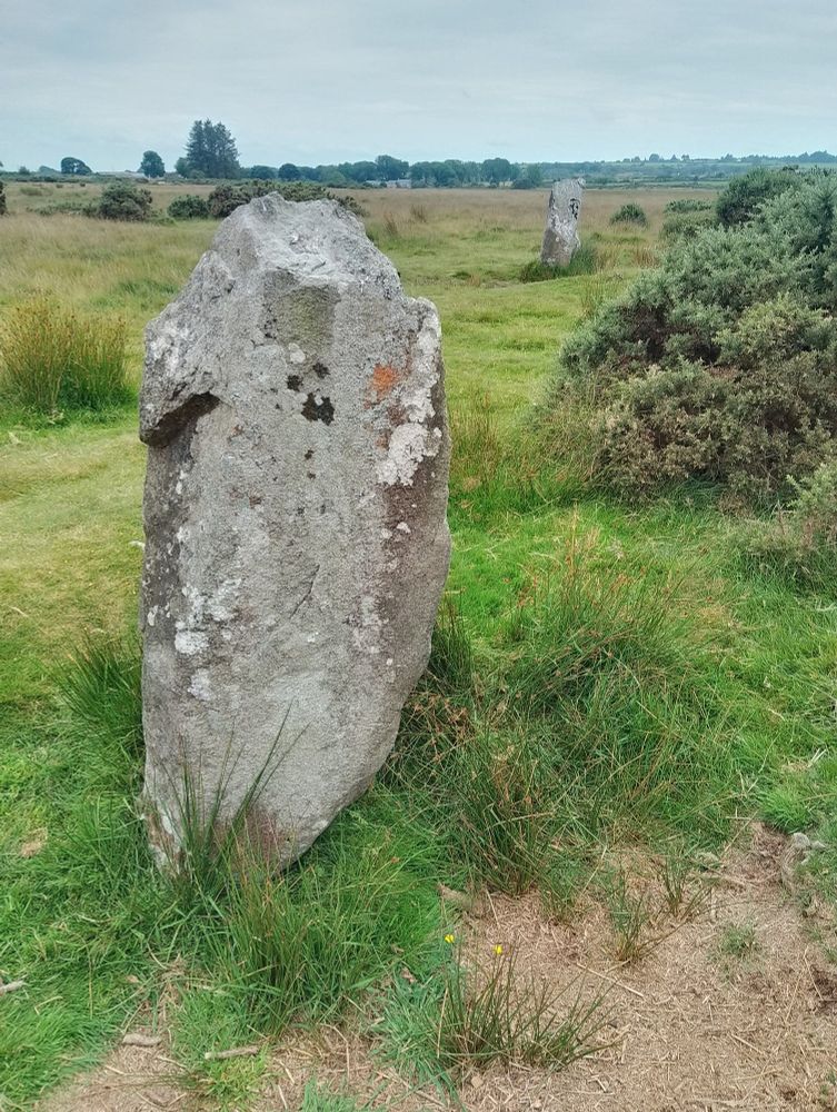 Two standing stones leading to Gors Fawr Stone Circle 