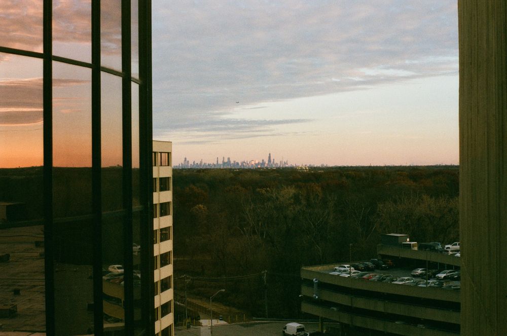 A view of Chicago from Hyatt Regency during the evening