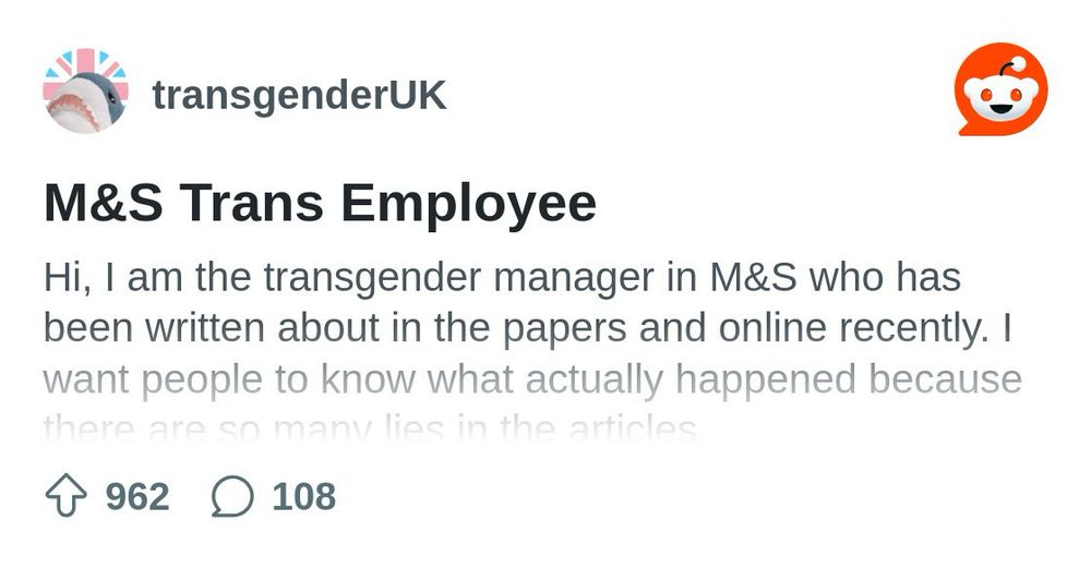 Explore this post and more from the transgenderUK community