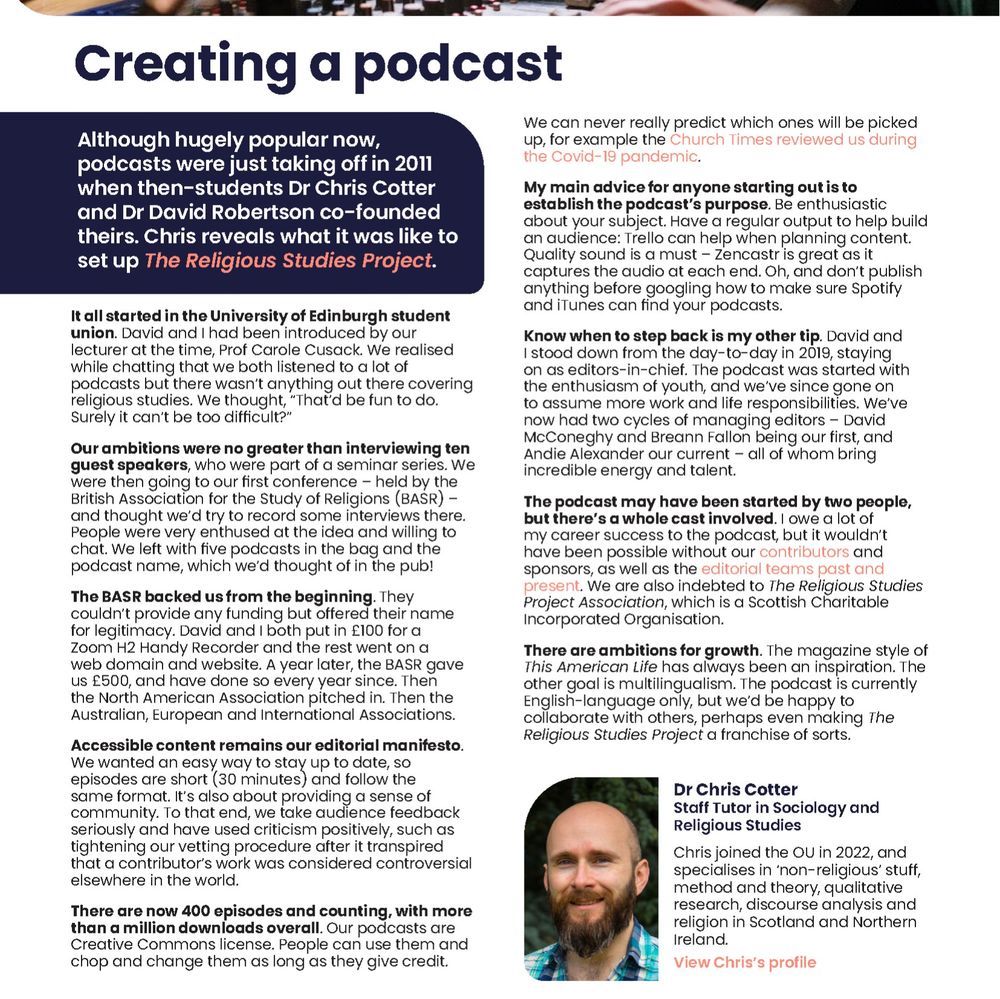 Image of print version of interview.