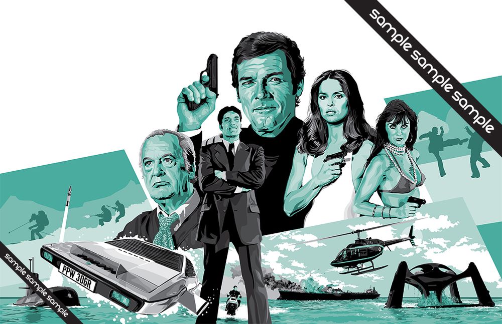 Spy Who Loved Me vector illustration..