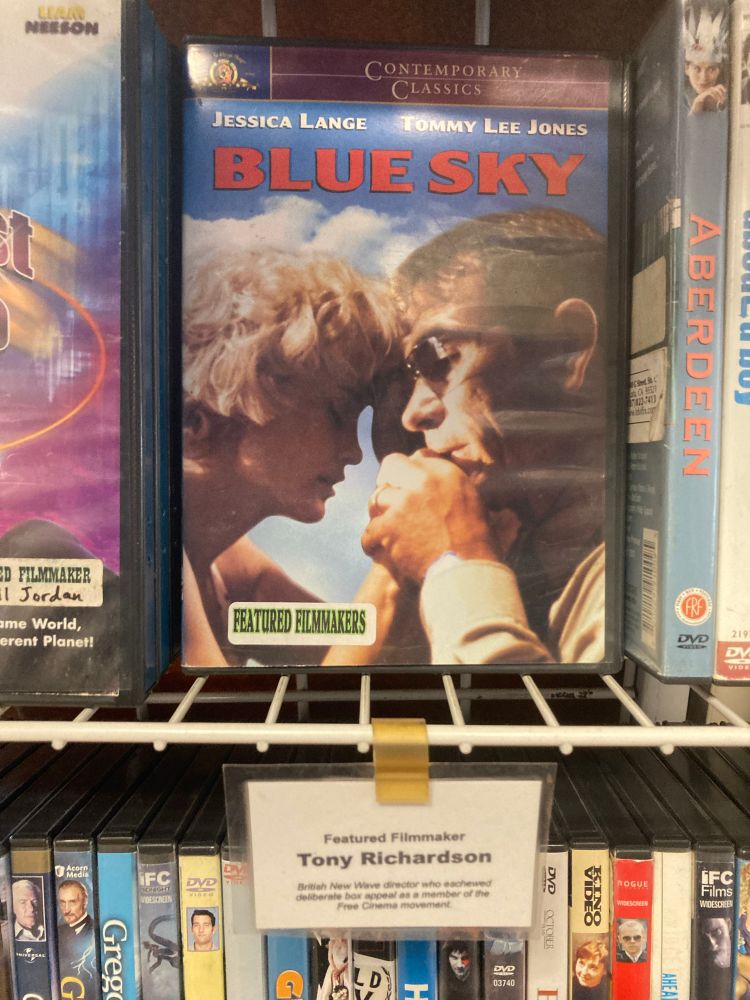 DVD copy of Blue Sky directed by Tony Richardson.