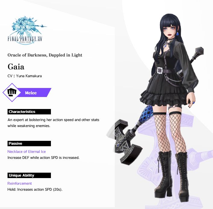 Gaia (goth girl with a hammer) but in modern goth fashion with big boots and fishnet stockings