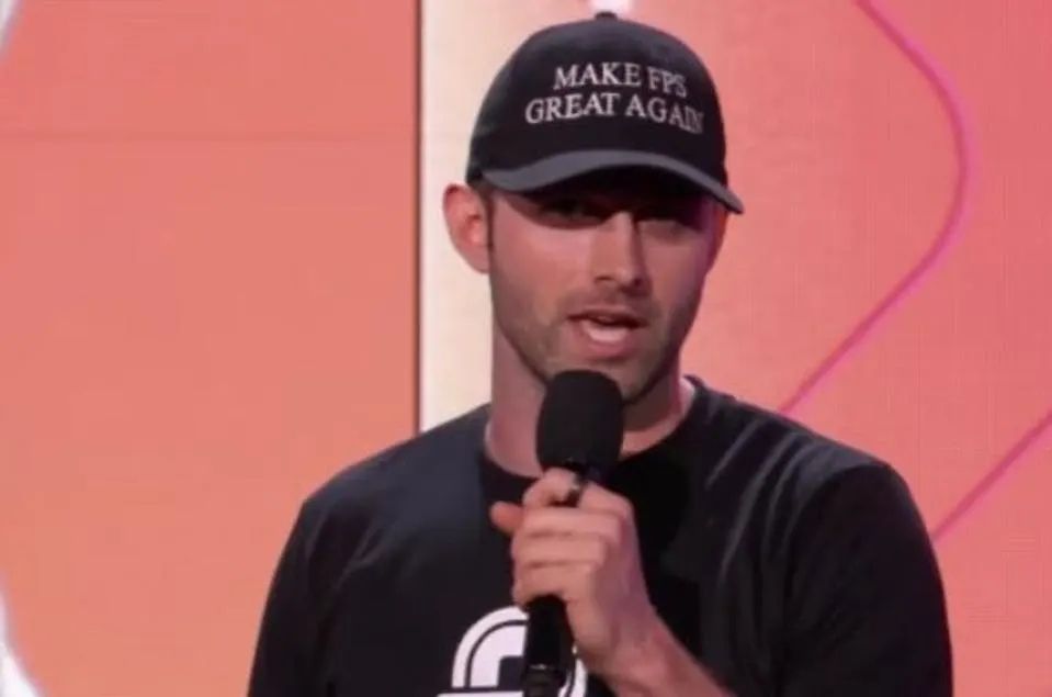 The dummy with the Make FPS Great Again hat